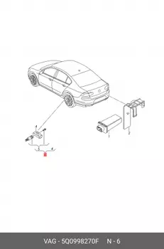 Датчик давления в шинах 5Q0998270F VAG