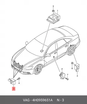 Датчик ускорения 4H0959651A VAG