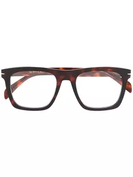 David Beckham солнцезащитные очки в прямоугольной оправе черепаховой расцветки, коричневый