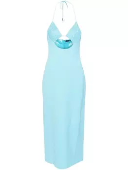 David Koma платье макси со стразами, синий