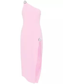 David Koma платье миди одно плечо, розовый