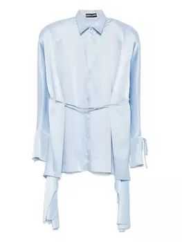 David Koma платье с длинными рукавами, синий