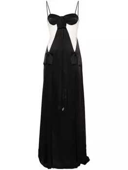 David Koma вечернее платье с бантом, черный