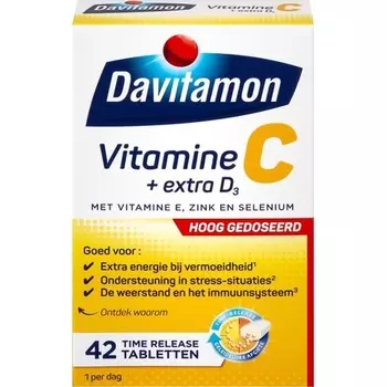 Davitamon Vitamin C Forte + Extra Vitamin D3 с замедленным высвобождением - 42 таблетки - Добавка