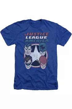 DC Comics 4 Stars Adult Heather Tee / Футболка Gildan, синий
