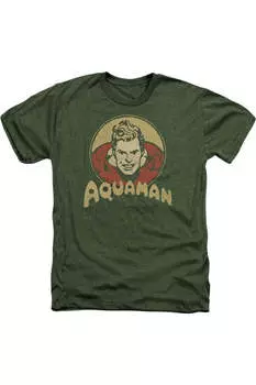 DC Comics Aquaman Circle Adult Heather Tee / Футболка Gildan, хаки