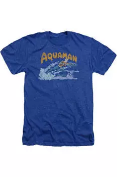 DC Comics Aquaman Swim Adult Heather Tee / Футболка Gildan, синий