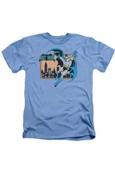 DC Comics Batman In The City Adult Heather Tee / Футболка Gildan, светло-голубой