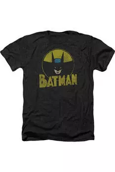 DC Comics Circle Bat Adult Heather Tee / Футболка Gildan, черный