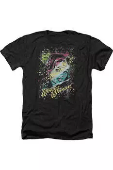 DC Comics Color Block Adult Heather Tee / Футболка Gildan, черный