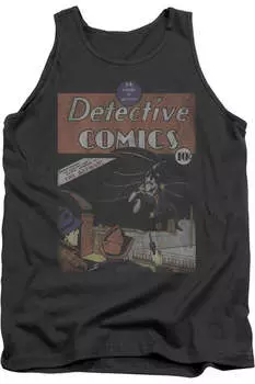 DC Comics Detective #27 Потрепанный топ для взрослых Gildan, цвет charcoal