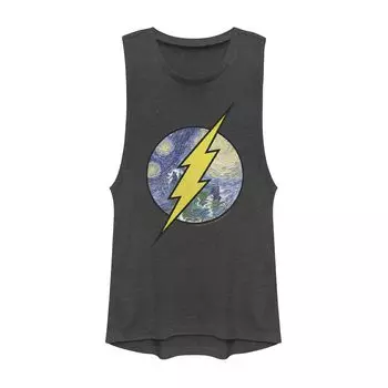 DC Comics для юниоров The Flash Starry Night Logo Muscle Tank Licensed Character