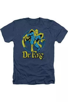 DC Comics Dr Fate Ankh Adult Heather Tee / Футболка Gildan, темно-синий