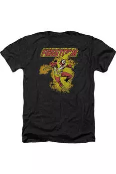 DC Comics Firestorm Adult Heather футболка / футболка Gildan, черный