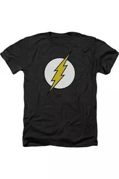 DC Comics Flash Fl Classic Adult Heather Tee / Футболка Gildan, черный