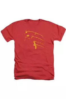 DC Comics Flash Flash Min Adult Heather Tee / Футболка Gildan, красный