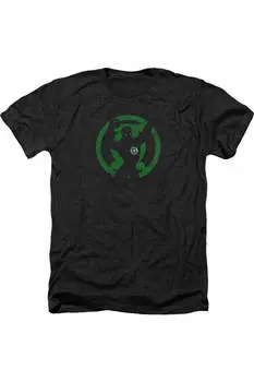 DC Comics Gl Symbol Knockout Adult Heather Tee / Футболка Gildan, черный