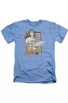 DC Comics Invisible Jet Adult Heather Tee / Футболка Gildan, светло-голубой