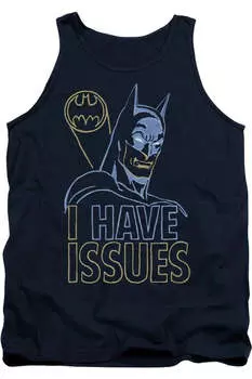 DC Comics Issues Взрослая майка Gildan, темно-синий