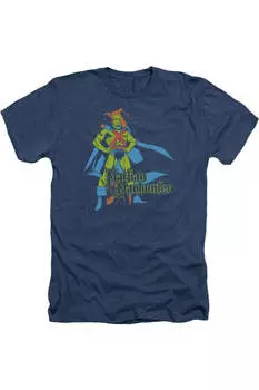 DC Comics Martian Manhunter Adult Heather Tee / Футболка Gildan, темно-синий
