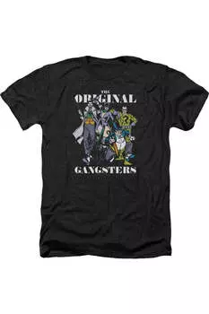 DC Comics Original Gangsters Adult Heather Tee / Футболка Gildan, черный