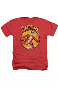 DC Comics Plastic Man Adult Heather Tee / Футболка Gildan, красный