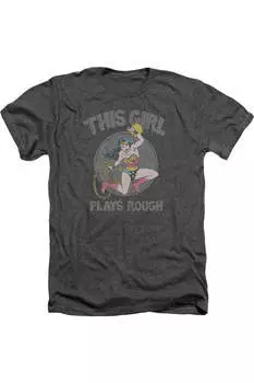 DC Comics Plays Rough Adult Heather Tee / Футболка Gildan, цвет charcoal