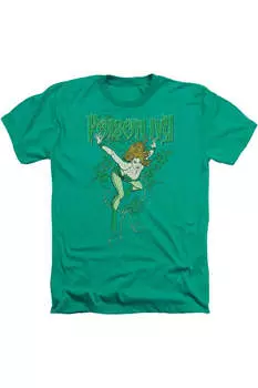 DC Comics Poison Ivy Adult Heather Tee / Футболка Gildan, цвет kelly green