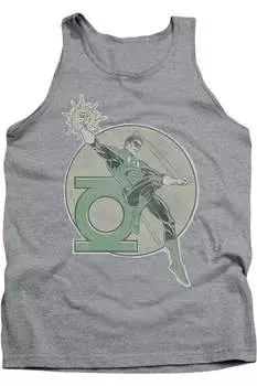 DC Comics Ретро Фонарь Железный На Взрослых Майка Gildan, цвет athletic heather