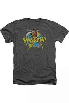 DC Comics Shazam Power Bolt Adult Heather Tee / Футболка Gildan, цвет charcoal
