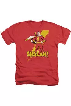 DC Comics Shazam Shazam Adult Heather Tee / Футболка Gildan, красный