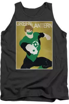 DC Comics Simple Gl Poster Майка для взрослых Gildan, цвет charcoal