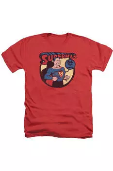 DC Comics Superman 64 Adult Heather Tee / Футболка Gildan, красный