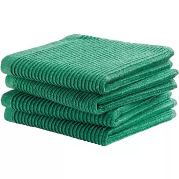 DDDDD Кухонное полотенце «Basic» (комплект, 4 шт.) с роскошной ребристой структурой и оптимальным впитыванием влаги, зеленый