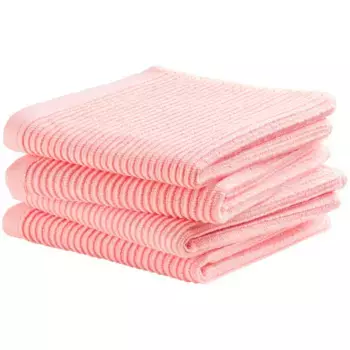 DDDDD Кухонное полотенце «Basic» (комплект, 4 шт.) с роскошной ребристой структурой и оптимальным впитыванием влаги, цвет pastel pink