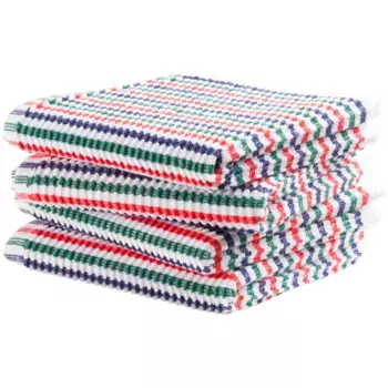 DDDDD Кухонное полотенце «Fun», 30х30 см, из 100% хлопка», (комплект, 4 шт.), с роскошной ребристой структурой и оптимальным впитыванием влаги, цвет bunt