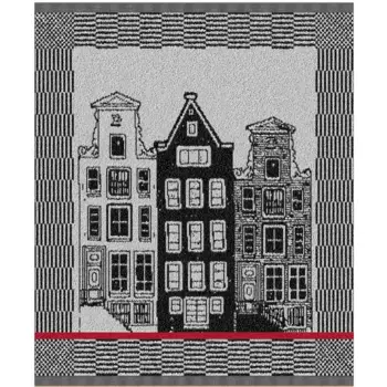 DDDDD кухонное полотенце «Канал», (набор, 6 шт), кухонное полотенце из мягкой махровой ткани, 50 х 55 см, черный