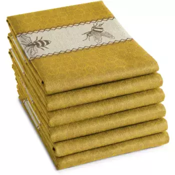 DDDDD кухонное полотенце «Пчелы», (набор, 6 шт.), цвет gelb/naturwei/braun