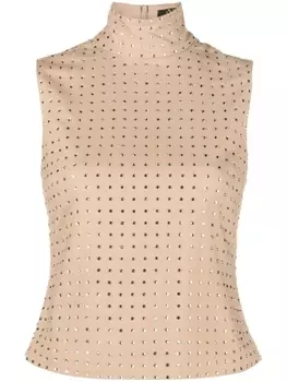 De La Vali топ Isidora с кристаллами, коричневый