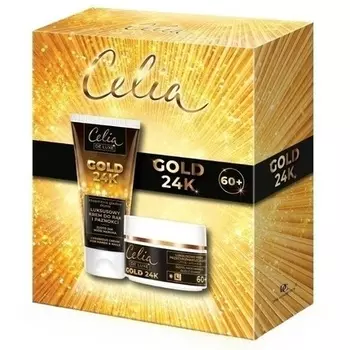 De Luxe Gold 24k крем против морщин дневной и ночной 50 мл и крем для рук 80 мл Celiaset