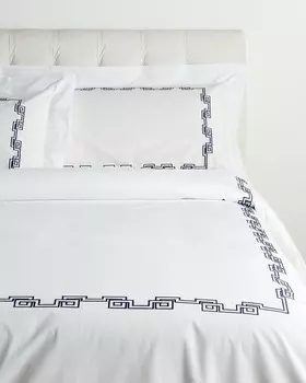 Dea Italian Linens Sinfonia Toscana Комплект пододеяльников с греческой вышивкой, цвет White