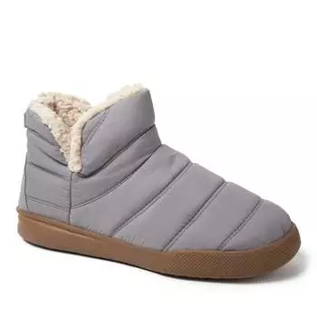 Dearfoams Мужские нейлоновые пуховые тапочки Bryant для дома и улицы, цвет medium grey