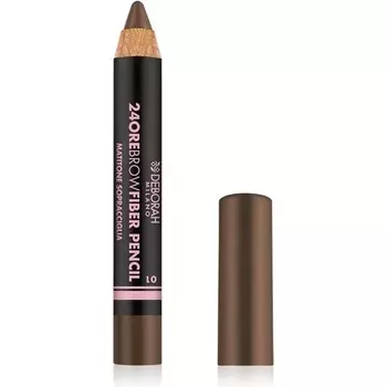 Deborah Milano 24 Hours Brow Fiber Pencil 01 Светлый карандаш для бровей с натуральными волокнами, водостойкие и прочные наполнители и объемные брови, 0,3 г
