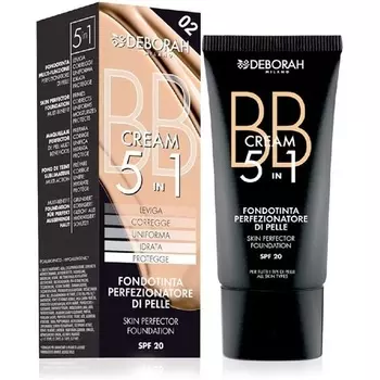 Deborah Milano BB Cream Foundation Формула 5 в 1 с SPF 20, 5,1 г — упаковка из 2 шт.