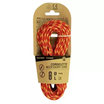 Decathlon Cordelette для скалолазания и альпинизма 4 мм x 7 м Simond, оранжевый
