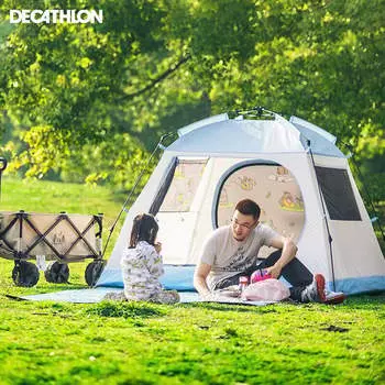 Decathlon (Декатлон) непромокаемая утолщенная быстрооткрывающаяся солнцезащитная портативная быстрооткрывающаяся палатка - Seven Sages of the Bamboo Forest - 4907290