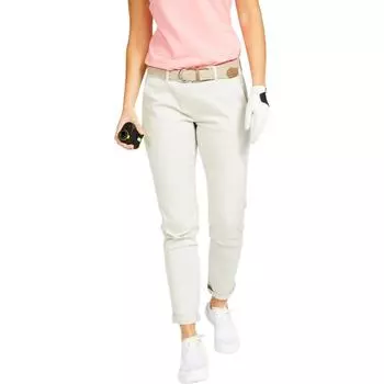 DECATHLON Повседневные брюки женские светло-белые, лаймово-серые