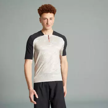 DECATHLON рубашка с короткими рукавами для горного велосипеда Expl500-бежевый черный/бежевый S-4229604