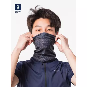 Decathlon защита от солнца, дорожное велосипедное снаряжение, мужской чехол на шею, весенне-осенний шарф, волшебный платок RC, черный 2658141