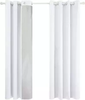 Deconovo FRDE Гардина Оксфорд, 240 х 135 см, светло-серый, 175х140